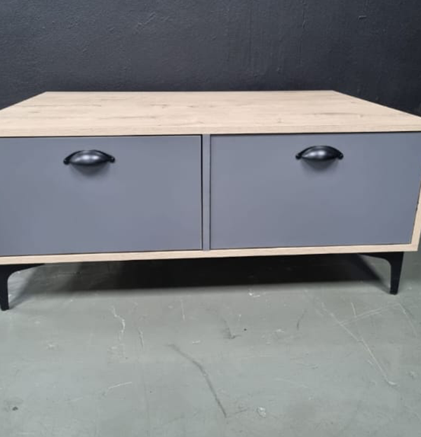 Grey-on-Oak Coffee Table