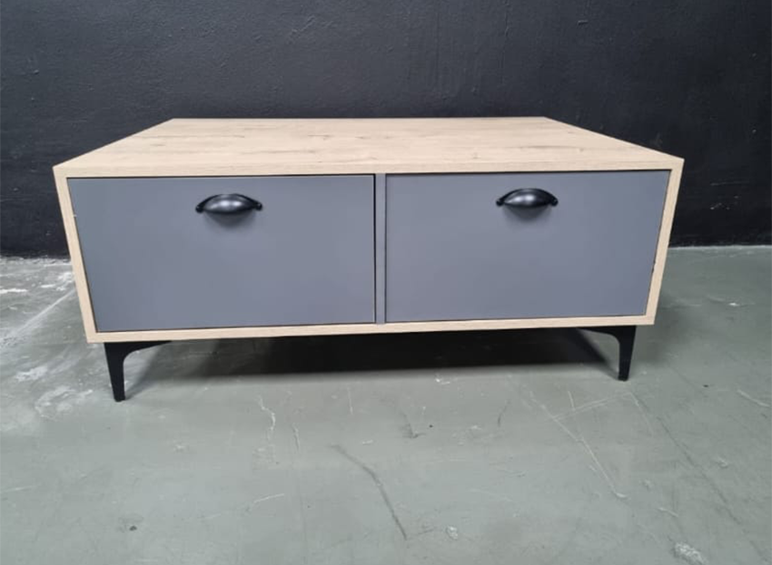 Grey-on-Oak Coffee Table