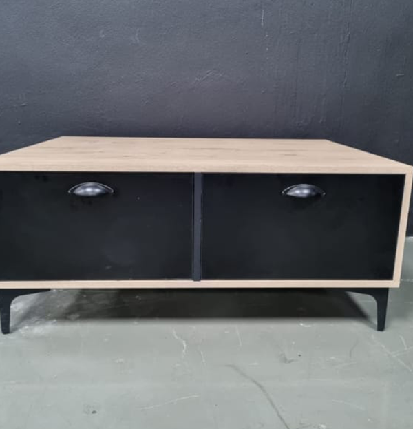 Black-on-Oak Coffee Table
